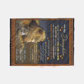 Couverture Polaire Personnalisé À Ma Fille De Papa, (Devant (Horizontal))