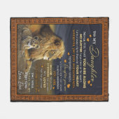 Couverture Polaire Personnalisé À Ma Fille De Papa (Devant (Horizontal))