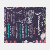 Couverture Polaire Personnalisé À Ma Petite-Fille Blanket (Devant (Horizontal))