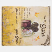 Couverture Polaire Personnalisé à ma soeur Blanket (Devant (Horizontal))