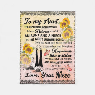 Couverture Polaire Personnalisé À Ma Superbe Tante Blanche Tournesol