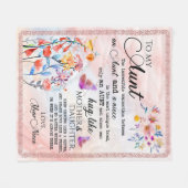 Couverture Polaire Personnalisé À Ma Tante De Nièce (Devant (Horizontal))