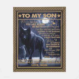 Couverture Polaire Personnalisé À Mon Fils Cadeau Anniversaire,