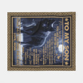 Couverture Polaire Personnalisé À Mon Fils Cadeau Anniversaire, (Devant (Horizontal))