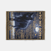 Couverture Polaire Personnalisé À Mon Fils Cadeau Anniversaire, (Devant (Horizontal))