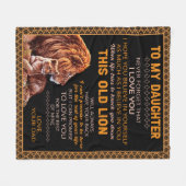 Couverture Polaire Personnalisé À Mon Lion Fille (Devant (Horizontal))