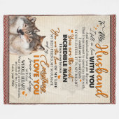 Couverture Polaire Personnalisé À Mon Mari À Partir De L'Affiche De F (Devant (Horizontal))