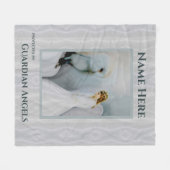 Couverture Polaire Personnalisé Ajouter le nom Guardian Angel Blanket (Devant (Horizontal))