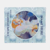 Couverture Polaire Personnalisé Ajouter le nom Guardian Angel Blanket (Devant (Horizontal))