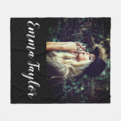 Couverture Polaire Personnalisé Ajoutez votre propre nom de typograph (Devant (Horizontal))