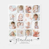 Couverture Polaire Personnalisé Amour manuscrit Vous Grand-mère 16 Ph (Devant)