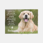 Couverture Polaire Personnalisé Animal Memorial Animaux de compagnie  (Devant (Horizontal))