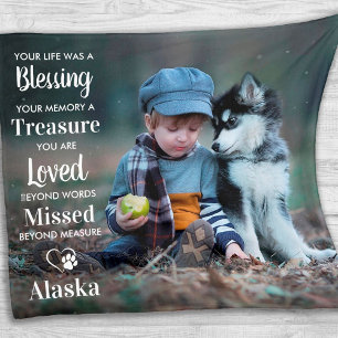 Couverture Polaire Personnalisé Animal Memorial Animaux de compagnie