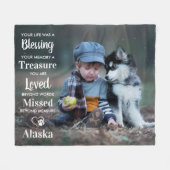 Couverture Polaire Personnalisé Animal Memorial Animaux de compagnie (Devant (Horizontal))