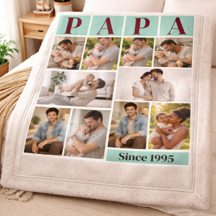 Couverture Polaire Personnalisé avec 5 Photos Conforté par l'Amour