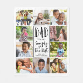 Couverture Polaire Personnalisé Best Papa 10 Photo Collage (Devant)