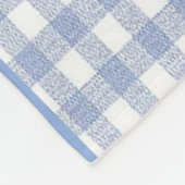 Couverture polaire personnalisé blanc et bleu (Coin)