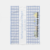 Couverture polaire personnalisé blanc et bleu (Devant)