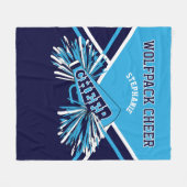 Couverture Polaire Personnalisé - 📣 bleu, bleu marine et blanc (Devant (Horizontal))