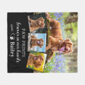 Couverture Polaire Personnalisé Chien Mémorial Animaux de compagnie P (Devant (Horizontal))