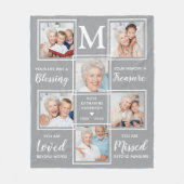 Couverture Polaire Personnalisé En Mémoire Amoureuse Collage Photo (Devant)