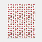 Couverture Polaire Personnalisé Funny Visage Photo Coupe Valentines J (Devant)