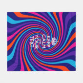 Couverture Polaire Personnalisé Gardez Le Calme Et Votre Texte Multic (Devant (Horizontal))