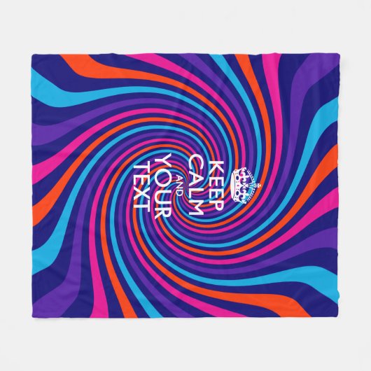 Couverture Polaire Personnalisé Gardez Le Calme Et Votre Texte Multic (Devant (Horizontal))