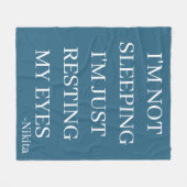 Couverture Polaire Personnalisé Je ne dors pas Je me repose juste les (Devant (Horizontal))