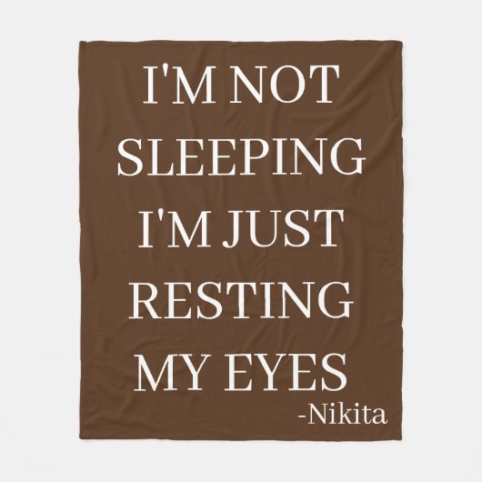Couverture Polaire Personnalisé Je ne dors pas Je me repose juste les (Devant)