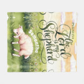 Couverture Polaire Personnalisé Le Seigneur est Mon Pasteur chrétien (Devant (Horizontal))