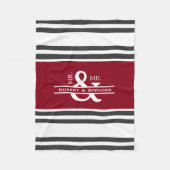 Couverture Polaire Personnalisé M. & M. Stripes (Devant)