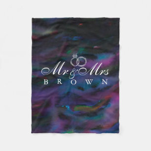 Couverture Polaire Personnalisé M. & Mme smokey violettes couleur d'e