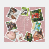 Couverture Polaire Personnalisé Maman Définition 9 Photo Blush Rose (Devant (Horizontal))