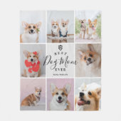 Couverture Polaire Personnalisé manuscrit Best Dog Mom 8 Photo (Devant)