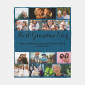 Couverture Polaire Personnalisé Meilleure grand-mère Ever 12 Collage (Devant)