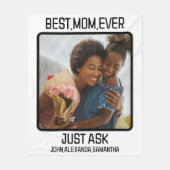 Couverture Polaire Personnalisé Meilleure Maman Jamais Poser Juste En (Devant)