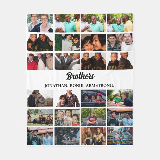 Couverture Polaire Personnalisé Meilleurs Amis Forever Brothers Photo (Devant)