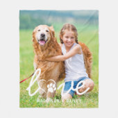 Couverture Polaire Personnalisé Modern LOVE Animaux Empreinte de patt (Devant)