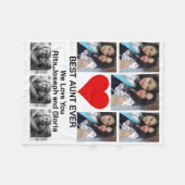 Couverture Polaire Personnalisé Moderne Meilleure Tante Ever 8 Collag (Devant (Horizontal))