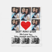 Couverture Polaire Personnalisé Moderne Meilleure Tante Ever 8 Collag (Devant)