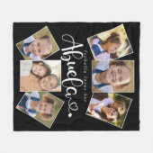 Couverture Polaire Personnalisé Nom Aime Abuela Cute Fun Photo Collag (Devant (Horizontal))