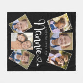 Couverture Polaire Personnalisé Nom Aime Nannie Cute Fun Photo Collag (Devant (Horizontal))