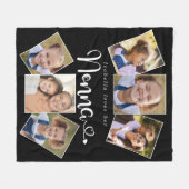 Couverture Polaire Personnalisé Nom Aime Nonna Cute Fun Photo Collage (Devant (Horizontal))