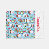 Couverture Polaire Personnalisé Nom Enfants Noël Personnalisé (Devant (Horizontal))