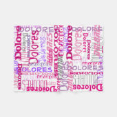 Couverture Polaire Personnalisé Pink Nom personnalisé Collage Girl's (Devant (Horizontal))