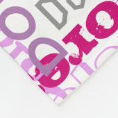 Couverture Polaire Personnalisé Pink Nom personnalisé Collage Girl's (Coin)
