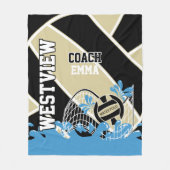 Couverture Polaire Personnalisé - Polo d'eau 🤽 ♀️ en or, noir et b (Devant)