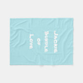 Couverture Polaire Personnalisé pour bébé "Bundle of Love" Bleu (Devant (Horizontal))