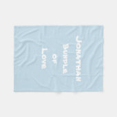 Couverture Polaire Personnalisé pour bébé "Bundle of Love" Bleu doux (Devant (Horizontal))